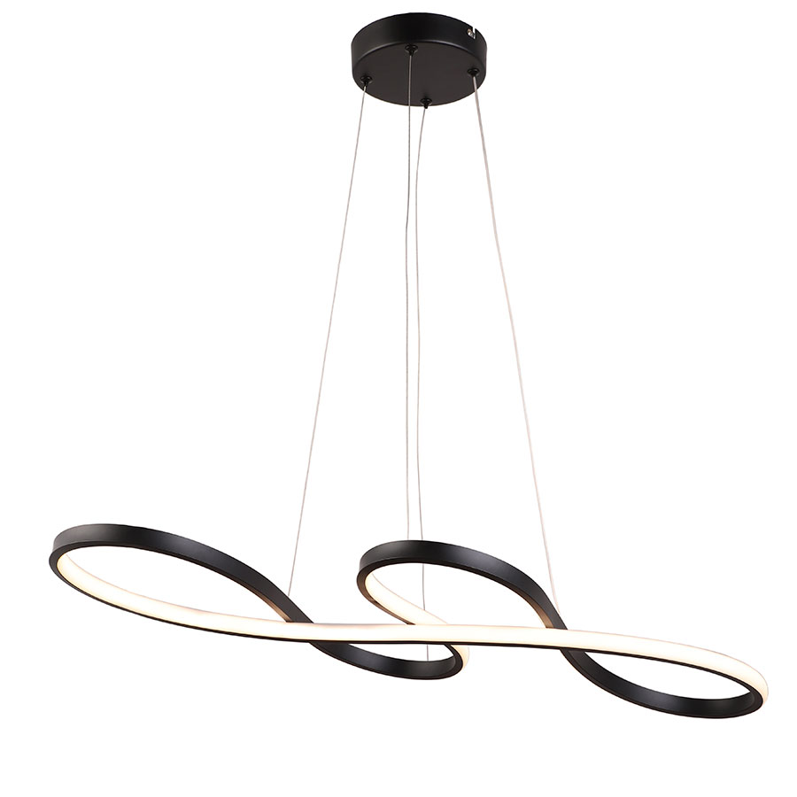 lampara led colgante symphony aluminio negro