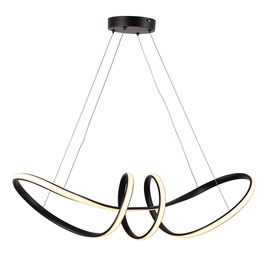 lampara led colgante irbin metal negro