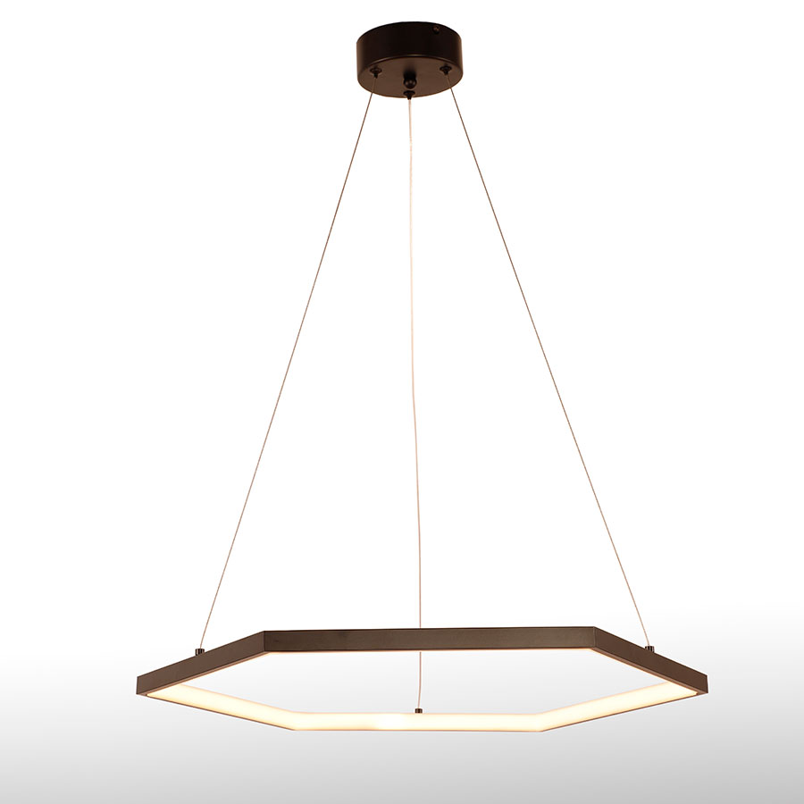 lampara led colgante alford aluminio negro