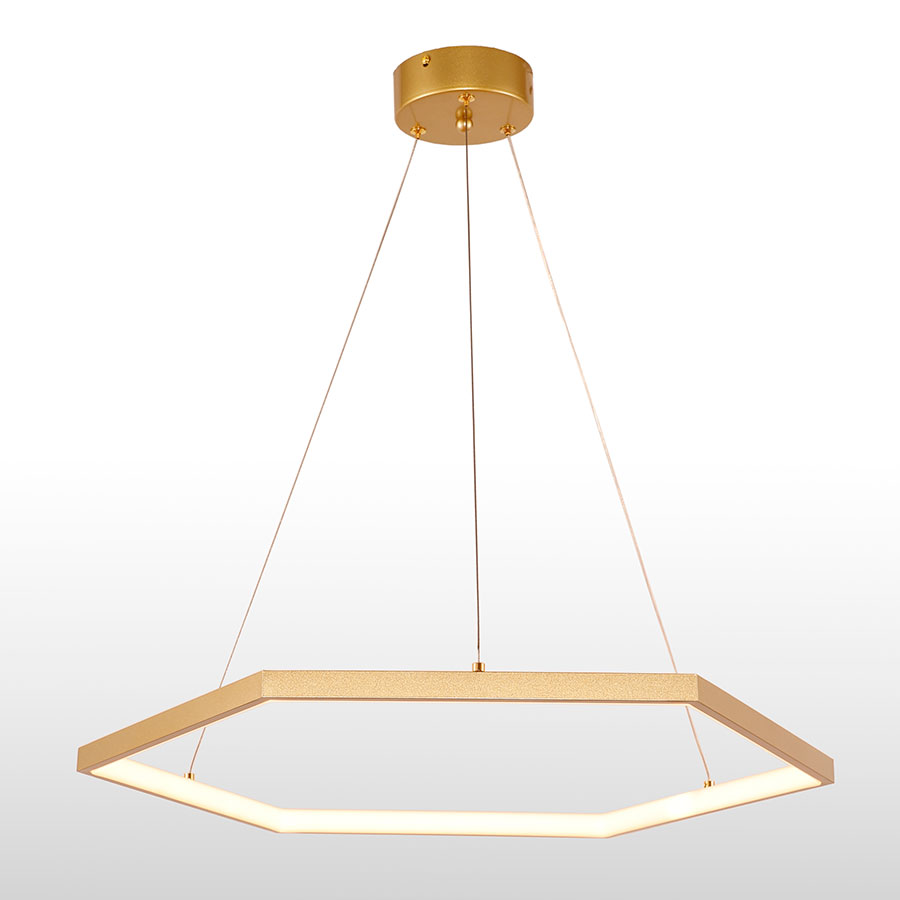 lampara led colgante alford aluminio dorado