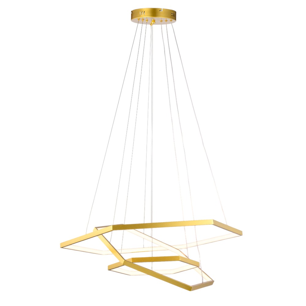 lampara led colgante brig aluminio dorado