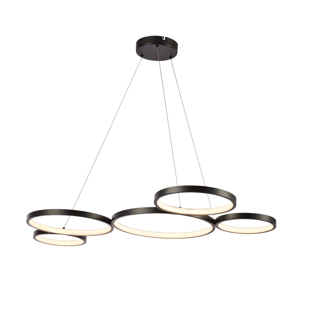 lampara led colgante brooks aluminio negro