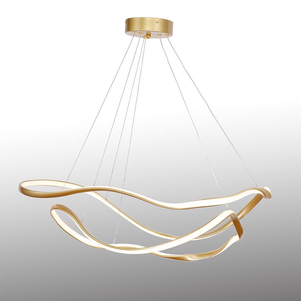 Lámpara led colgante Berit black con luz cálida