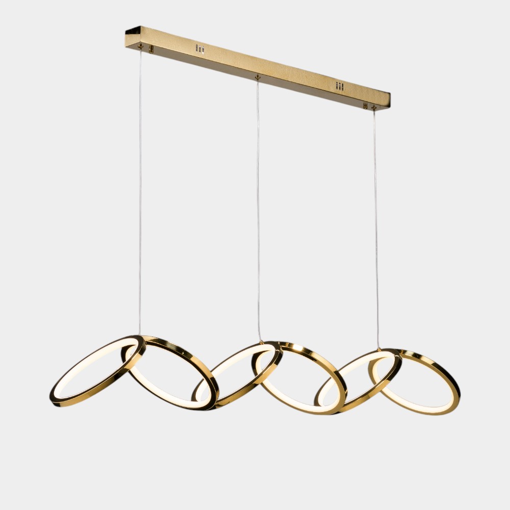 Lampara led colgante Selena gold 38W con luz calida