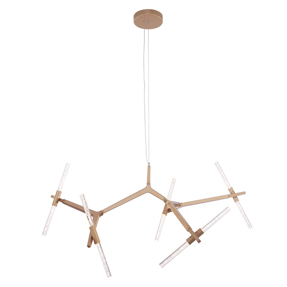 Lámpara led colgante Jansen gold 50W con luz calida