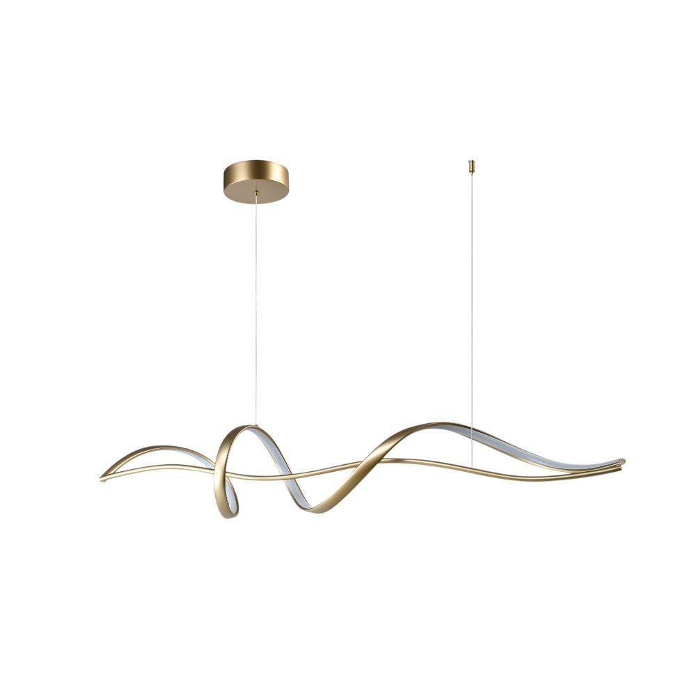 Lámpara led colgante Optimus 120 gold con luz cálida 40W