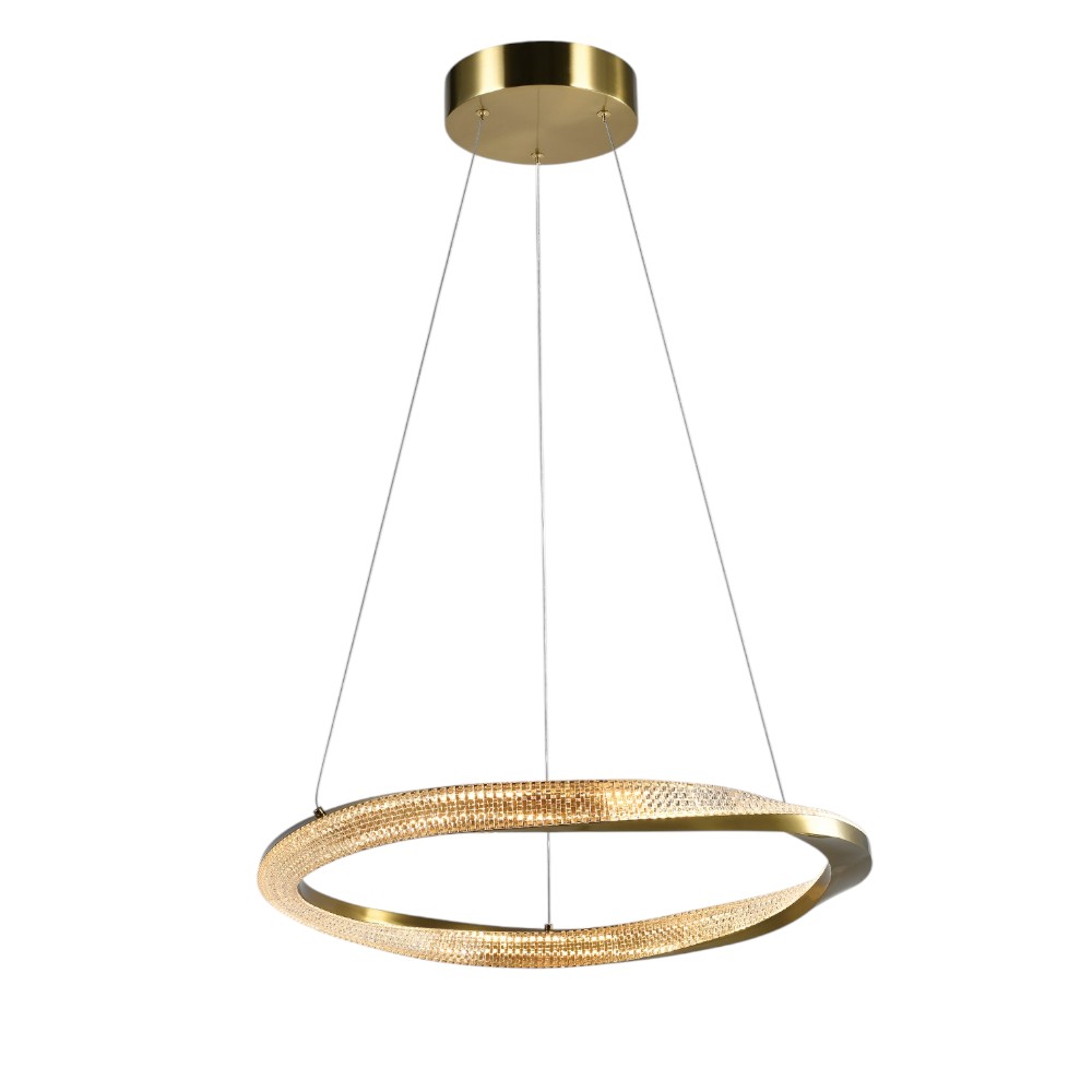 Lámpara led colgante Memphis dorada 39W luz cálida