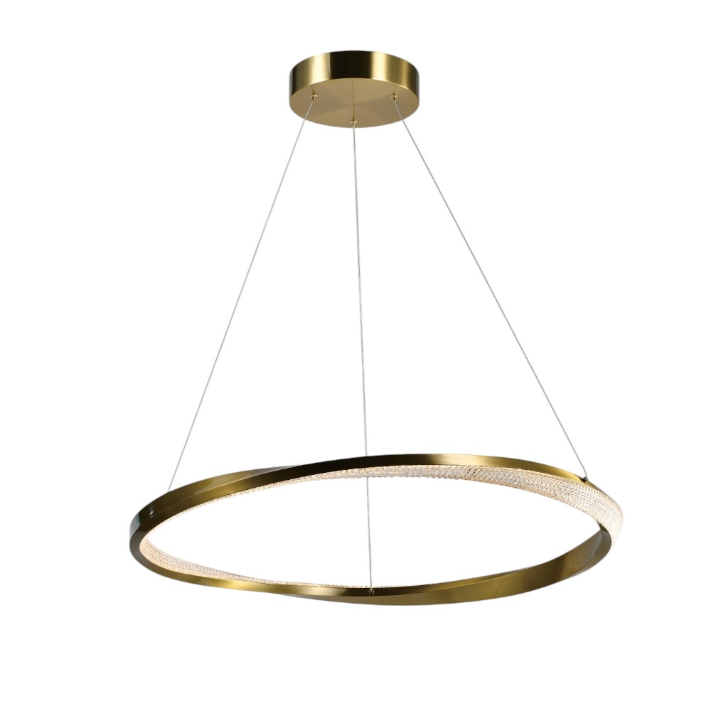 Lámpara led colgante Memphis dorada 50W luz cálida