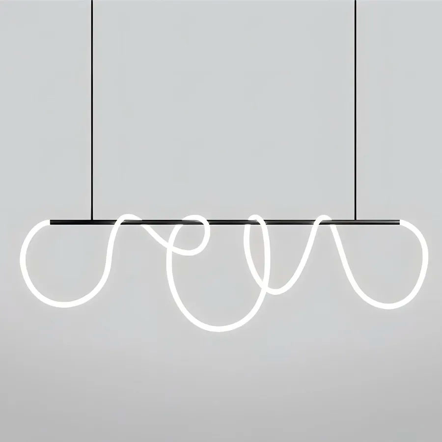 Lámpara led colgante Brida black con luz calida 45W