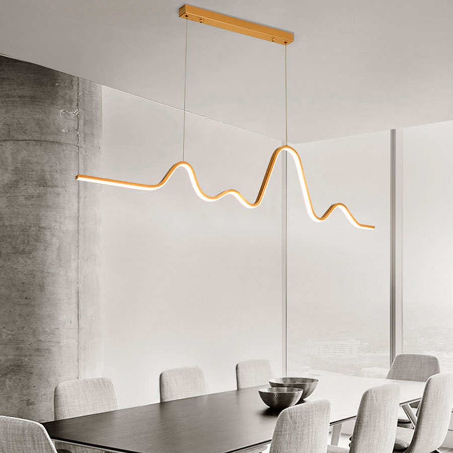 Lámpara led colgante Electra gold luz cálida 22W