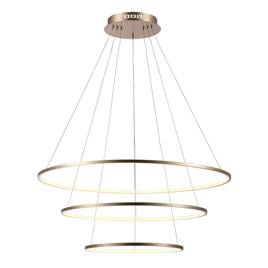 Lámpara led colgante Darcy gold 45W con luz cálida
