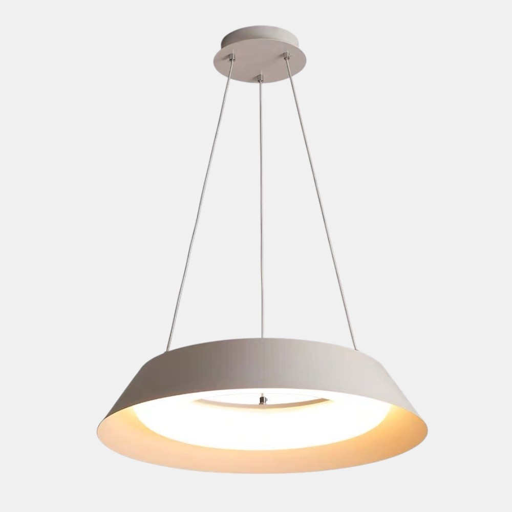 Lámpara led colgante Jacob white/wood con 3CCT