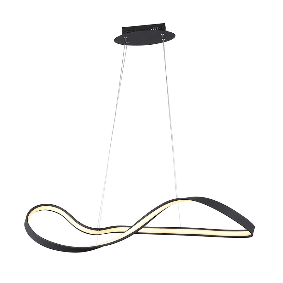 Lámpara led colgante Lyanna black luz calida 30W