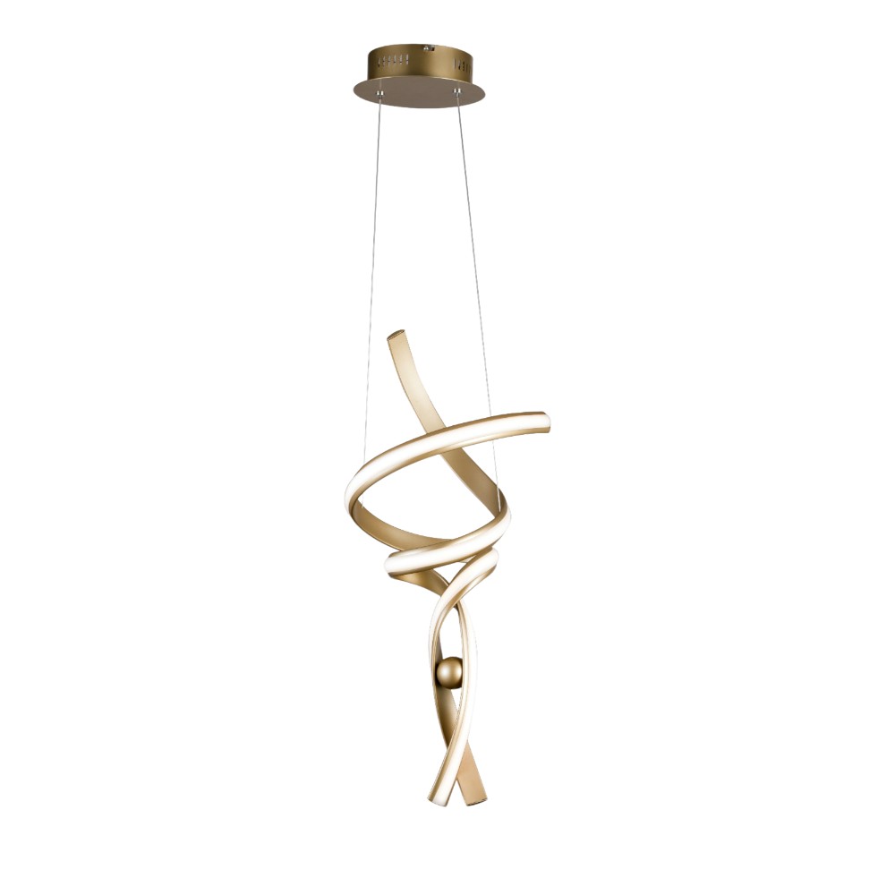 Lámpara led colgante Elise gold con luz claida 30W