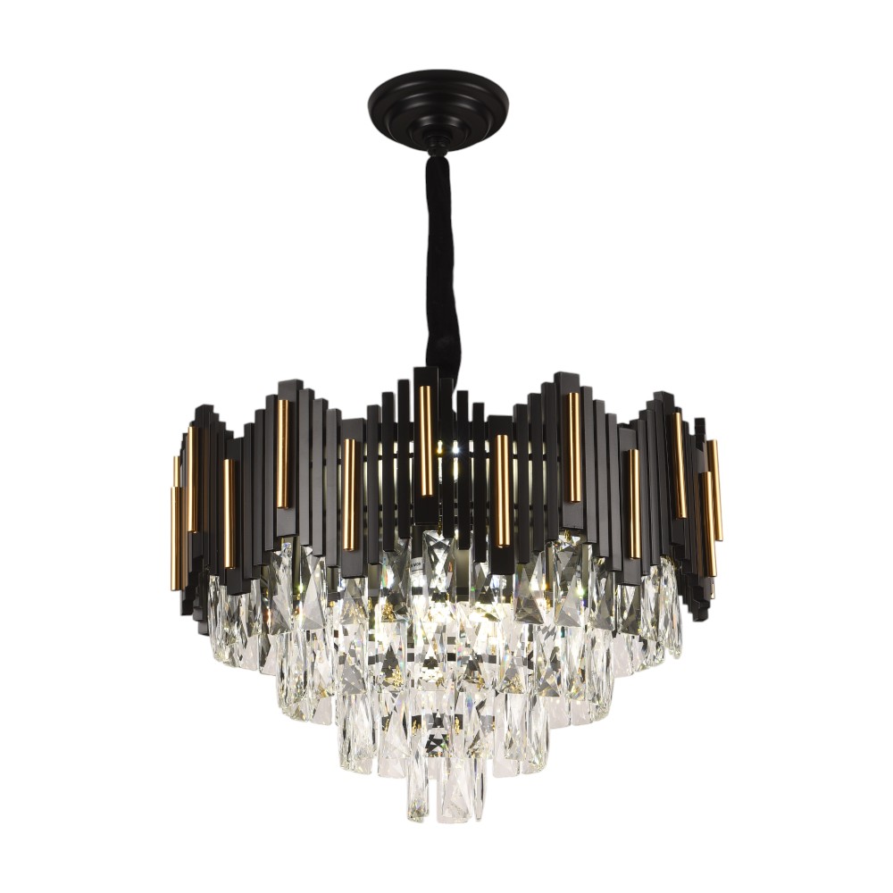 Lámpara colgante Niels de cristal redonda