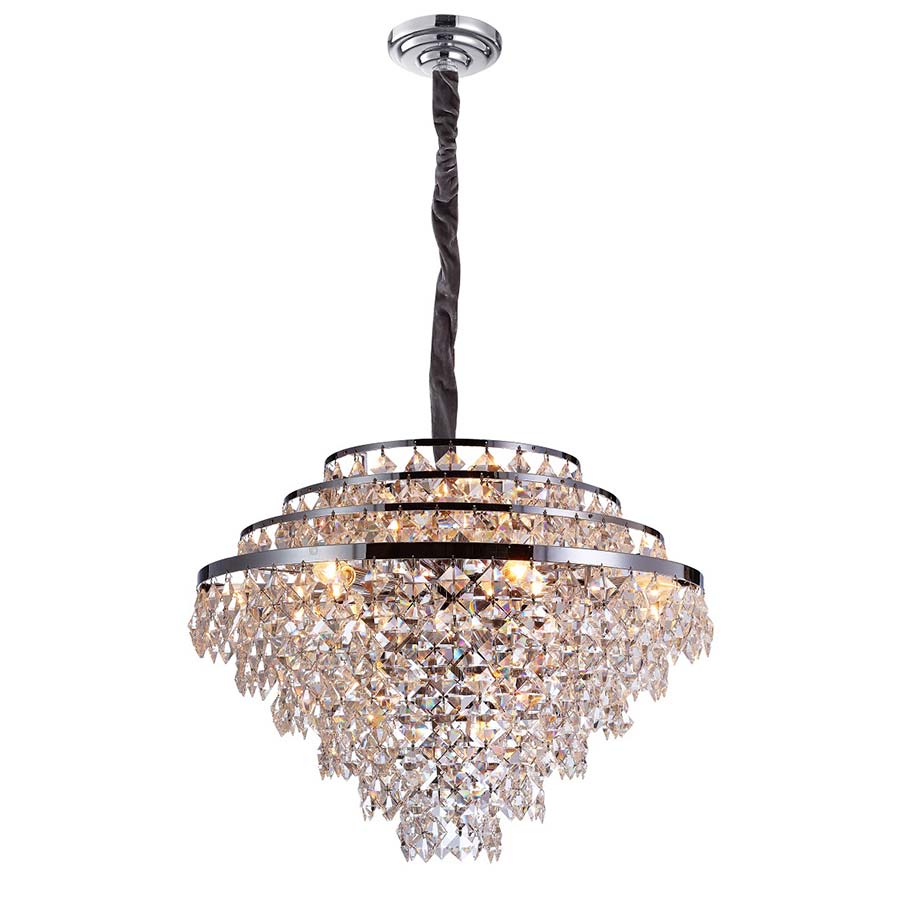 Lámpara colgante Ophelia de cristales clear